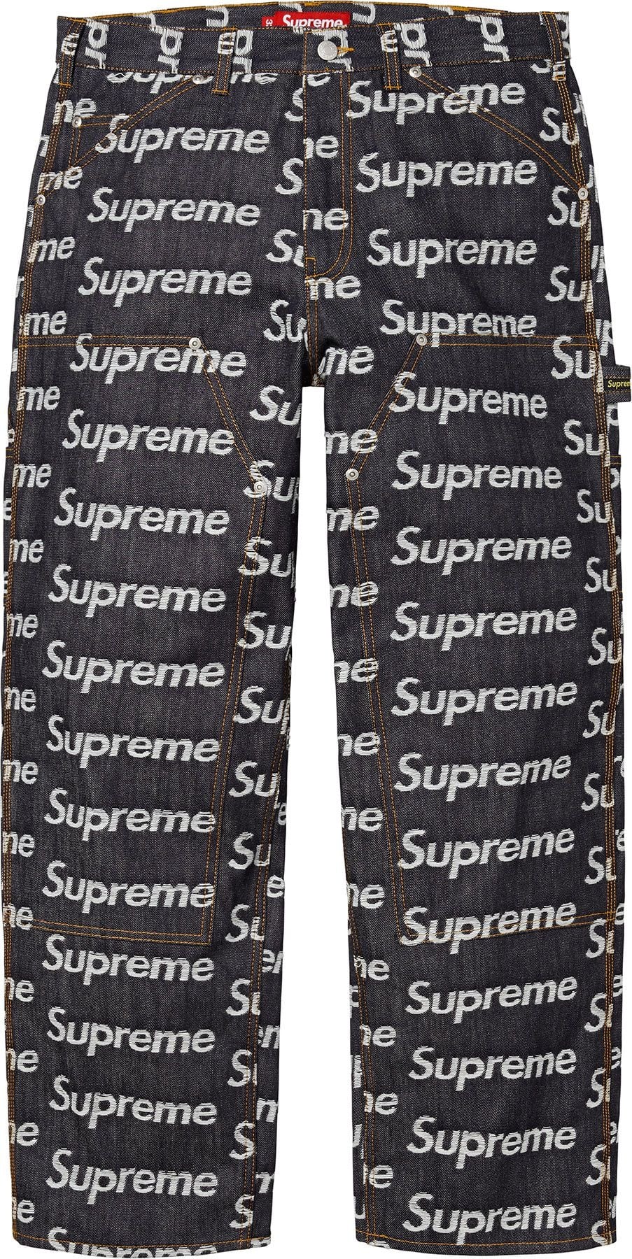 Jacquard Logos Double Knee Denim Painter Jean view 11